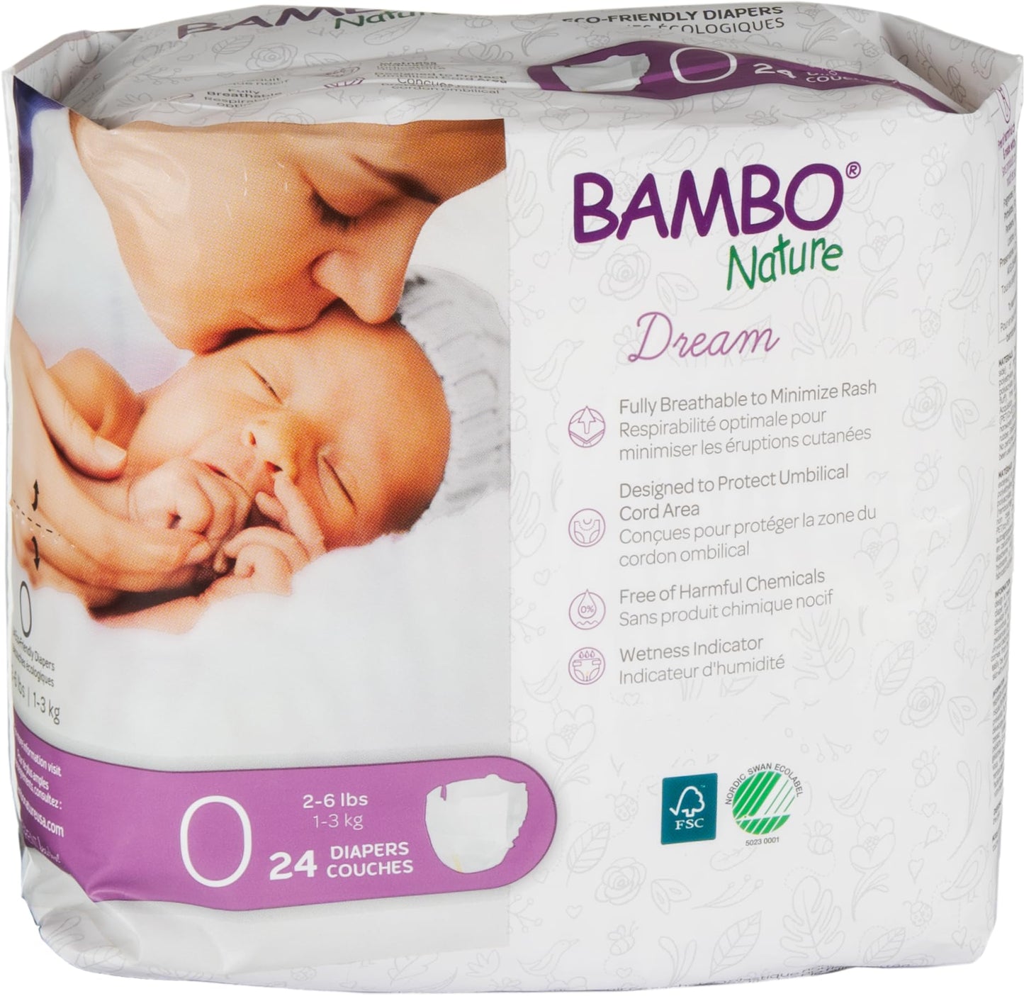 Bambo Nature Hypoallergenic Baby Diapers, Eco-Labeled Diapers, Enhanced Leakage Protection, Totally Chlorine-Free, Skin Friendly