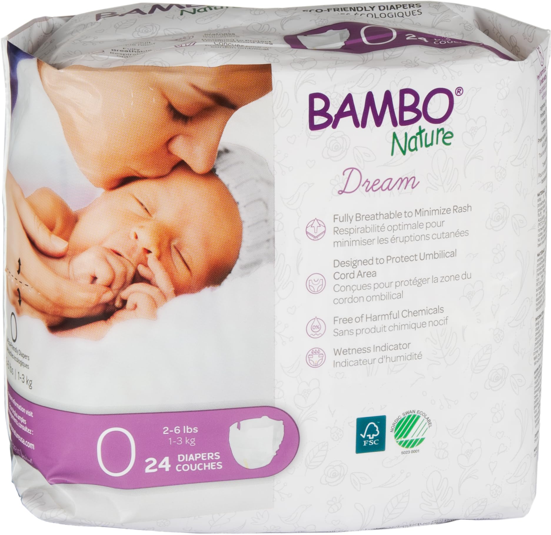 Bambo Nature Hypoallergenic Baby Diapers, Eco-Labeled Diapers, Enhanced Leakage Protection, Totally Chlorine-Free, Skin Friendly