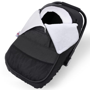 Metplus Winter Baby Car Seat Cover, Cold Weather Car Seat Cover Baby, Waterproof Polyester Outer & Polar Fleece Inner Extended F