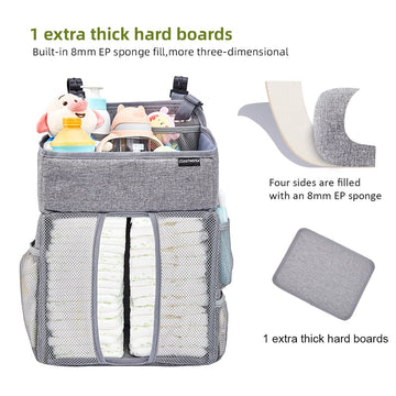 Clearworld Hanging Diaper Caddy Organizer,Diaper Stacker And Crib Organizer,Upgrade Thicken Nursery Organizer For Changing Table
