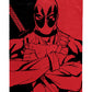 Jay Franco Marvel Deadpool Bath, Pool Beach Towel - Red And Black Super Soft & Absorbent 100% Cotton Towel, Measures 28 X 58