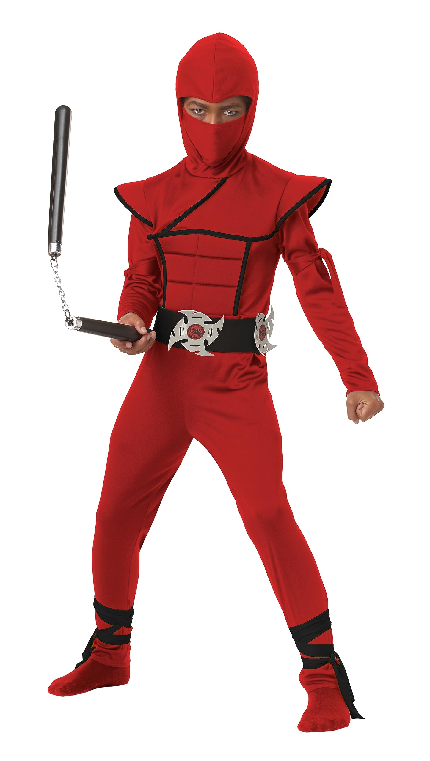 California Costumes Stealth Ninja Child Costume, Large Plus, Red/Black