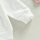 Iddolaka Toddler Baby Girls Valentines Day Outfits Long Sleeve Letter Sweatshirt Shirt Heart Flared Pants Spring Clothes (G-Whit