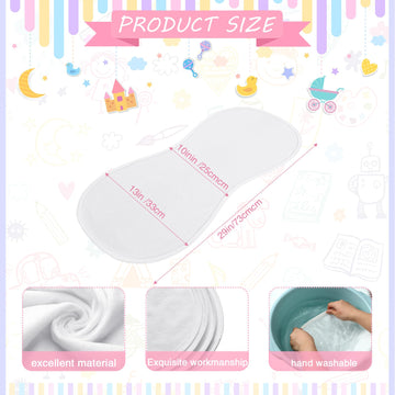 Timgle 6 Pcs 13 X 29 In Peanut Shape Changing Pad Liner Peanut Changing Pad Liner Portable Soft Peanut Changing Pad Washable Reu