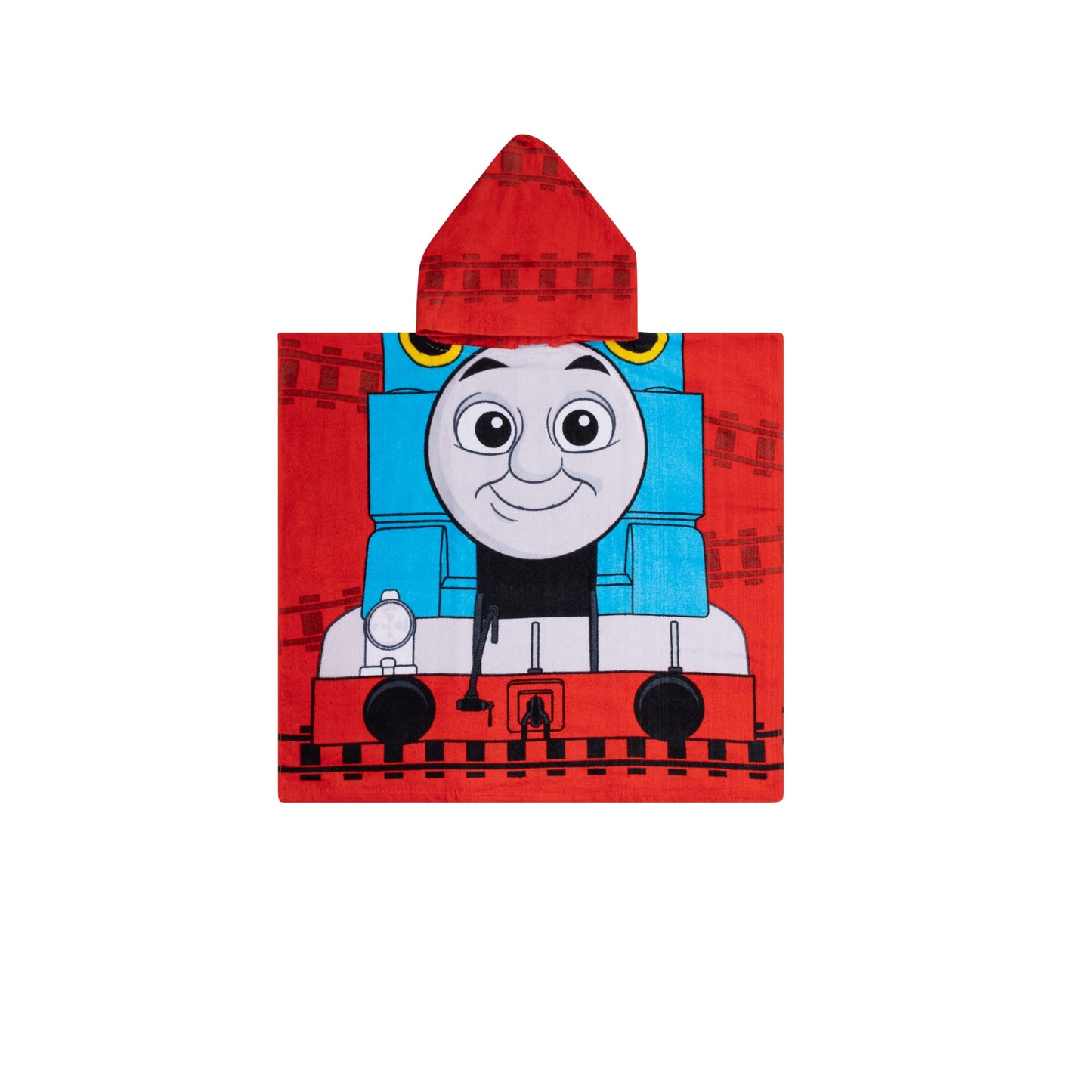 Franco Thomas & Friends Kids Beach/Pool/Bath/Camping Hooded Towel Poncho 24' X 22', Absorbent Cotton Cover Up, (Official Licen
