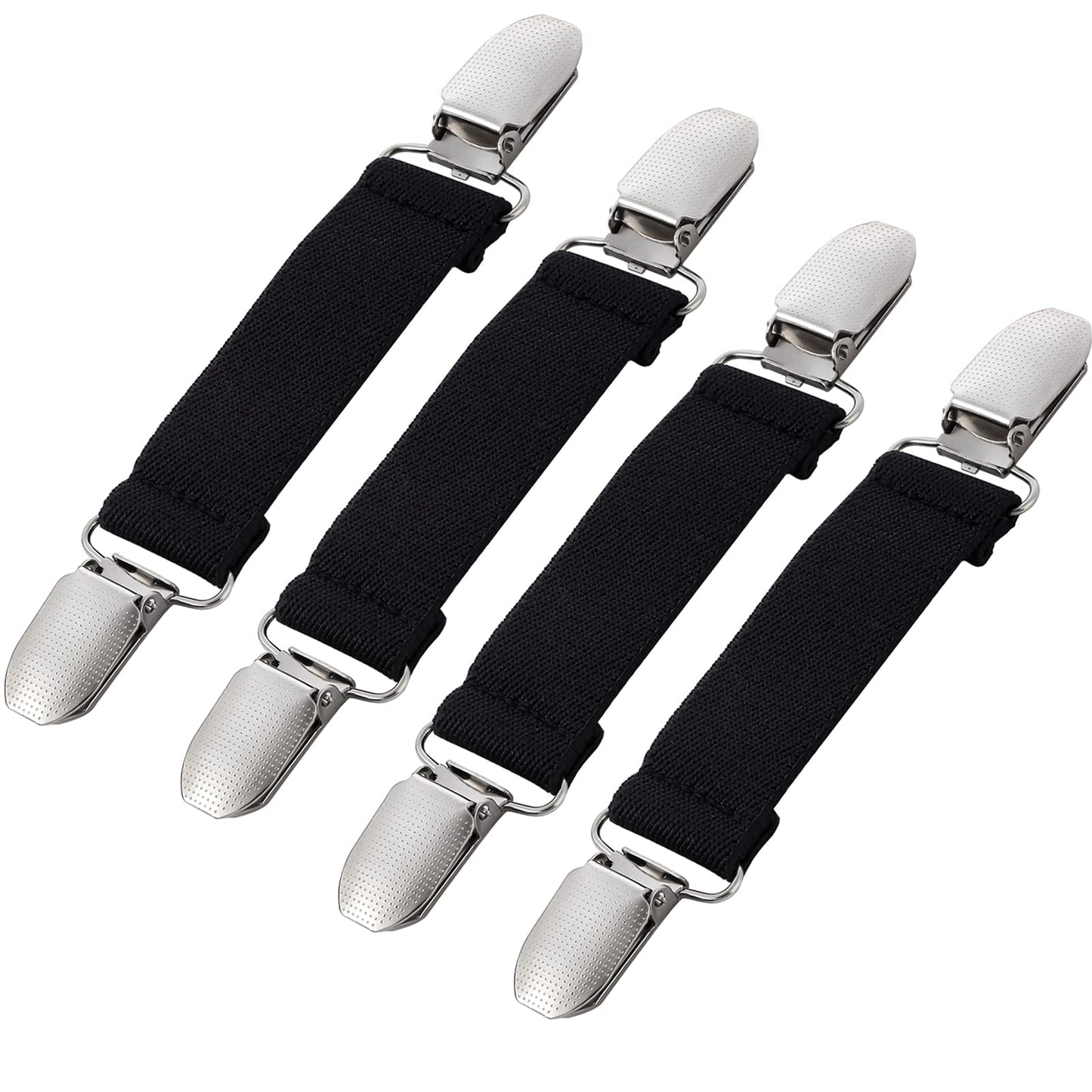 2 Pairs Winter Mitten Clips Elastic Stainless Steel Gloves Clips For Toddler, Kids, Baby And Adults Dress Clips Cinch Sweater Co