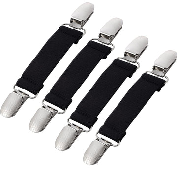 2 Pairs Winter Mitten Clips Elastic Stainless Steel Gloves Clips For Toddler, Kids, Baby And Adults Dress Clips Cinch Sweater Co