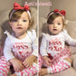 Aalizzwell 0-3 Months Baby Girls Valentines Day Outfit Infant 1St Valentines My Tulle Skirt Heart Clothes With Leg Warmers Cloth