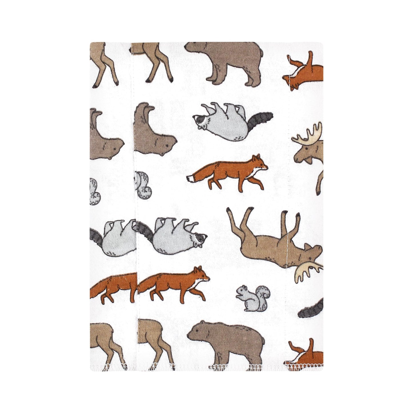 Hudson Baby Unisex Baby Cotton Flannel Burp Cloths, Animal Adventure 4 Pack, One Size