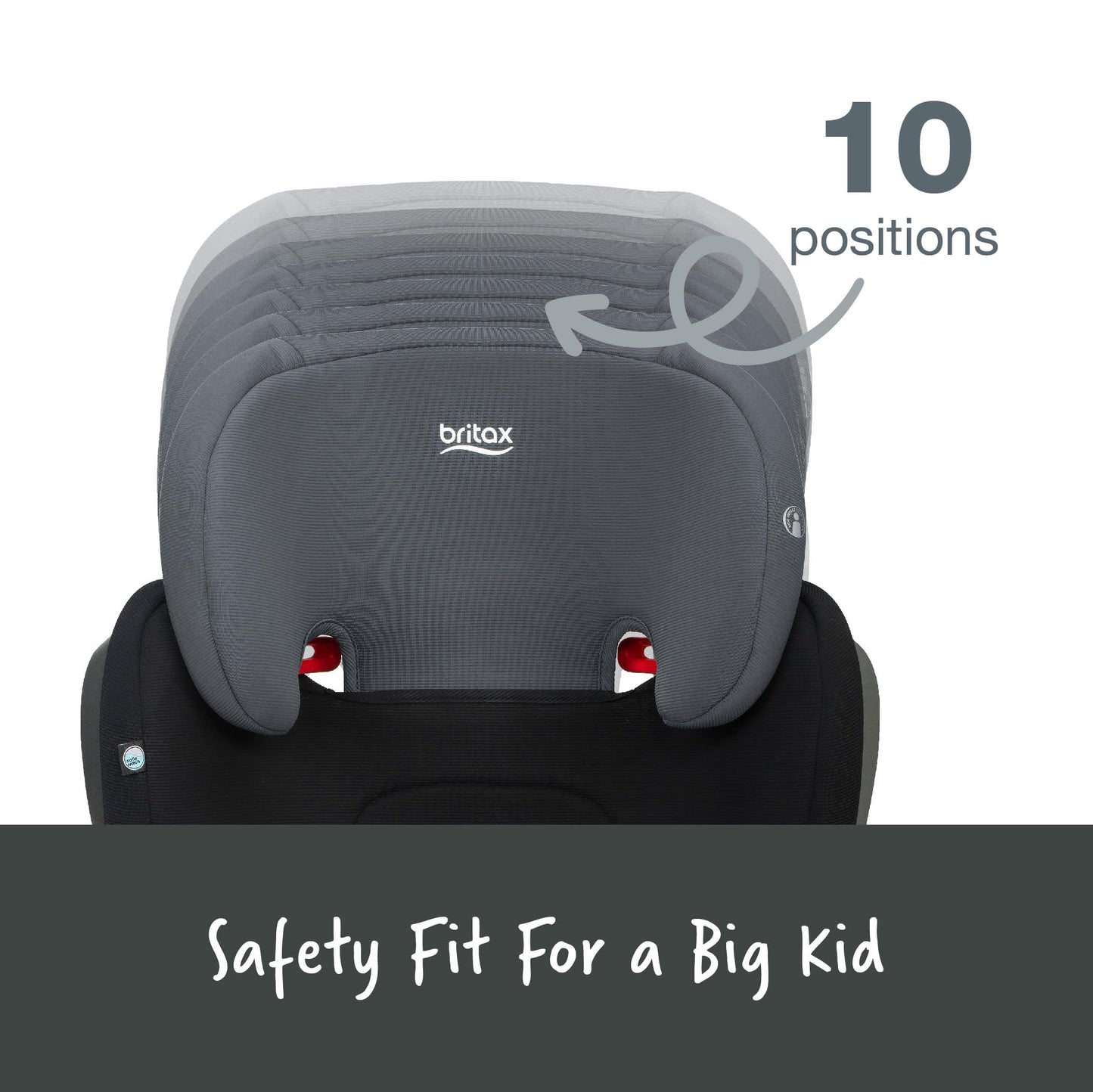 Britax Highpoint Backless Belt-Positioning Booster Seat, SafeWash Black Ombre