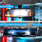 Universal 11.4 Inch Clip On Rearview Mirror - Anti Glare, Wide Angle - Convex - Blue Tint (Bonus 2 PCS Blind Spot Mirrors)