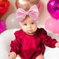 Yanjie Headbands, 6' Red Pink Velvet Hairband, Handmade Valentine'S Day Baby Hair Accessories, One Size, 5 Count, For Newborn I