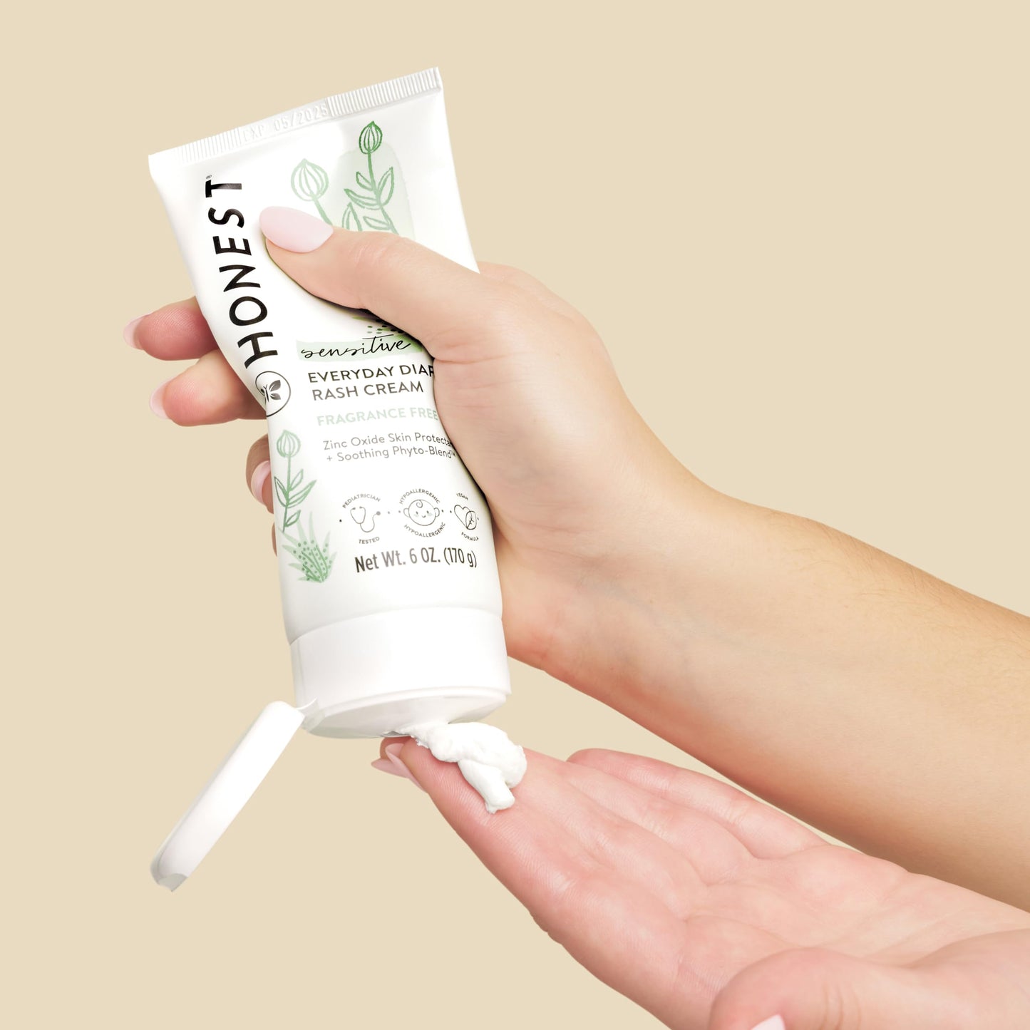 The Honest Company Hypoallergenic Diaper Rash Cream | Moisturizing + Calming Zinc Oxide Ointment | Nea Recognized, Cruelty Free