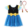 Dressy Daisy Ice Princess Dress Up Clothes Halloween Fancy Party Tulle Skirt Summer Outfit With Accessories For Baby Girls Size