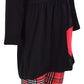 Unique Baby Girls 3 Piece Valentines Day Toddler Plaid Heart Legging Set Outfit (4 Years, Red)