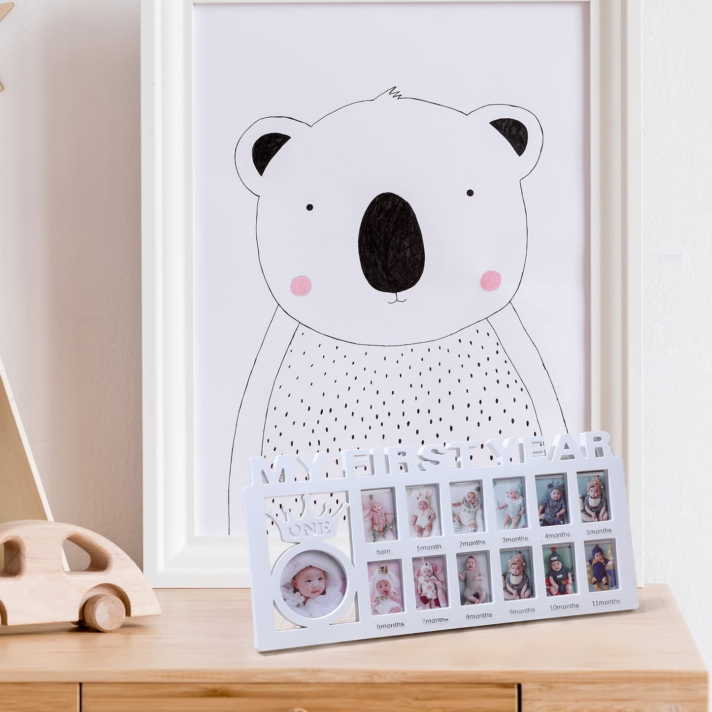Newborn Baby Picture Frame My First Year Frame Baby Photo Frame 12 Month Baby Keepsake Frames Monthly Milestone Desktop Picture