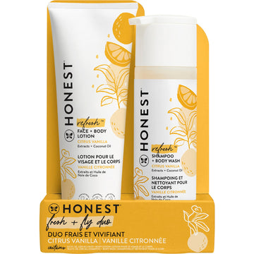The Honest Company 2-In-1 Cleansing Shampoo + Body Wash And Face + Lotion Bundle  Gentle For Baby  Naturally Derived  Citrus Van
