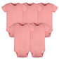 Gerber Baby Neutral 5 Pack Onesies Multi-Packs Bundle Interlock 180 Gsm, Mauve Pink, 3-6M