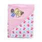 Mee Mee 100% Soft Cotton Hooded Baby Wrapper Cum Warmer, Blanket with Hood for New Born Baby 0 to 6 Months (HoodPink)