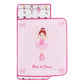 Everyday Kids Toddler Nap Mat With Removable Pillow -Born To Dance Ballerina- Carry Handle With Straps Closure, Rollup Design, S