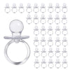 Baby Pacifier 2.5' Baby Shower Favors Decoration (Clear, 36 Count)