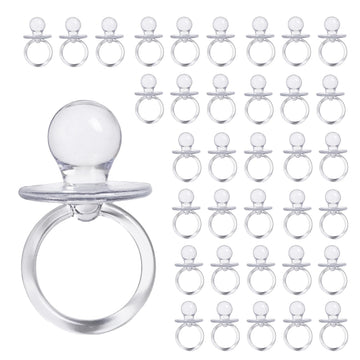 Baby Pacifier 2.5' Baby Shower Favors Decoration (Clear, 36 Count)