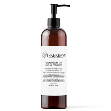 Lemongrass & Sage Hand & Body Lotion for Dry Skin - Infused with Natural-Organic Shea Butter & Acai Fruit Oil (8oz)