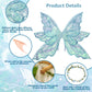 Fairy Wings For Adults Dress Up Sparkling Sheer Butterfly Halloween Costume Angel Wings For Women Girls,Blue
