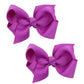 Koolgil Baby Girl's 2Pcs Cute 3 Inch Pure Color Bow-knot Hair Clip for Photography Travel Daily Life (Purple)