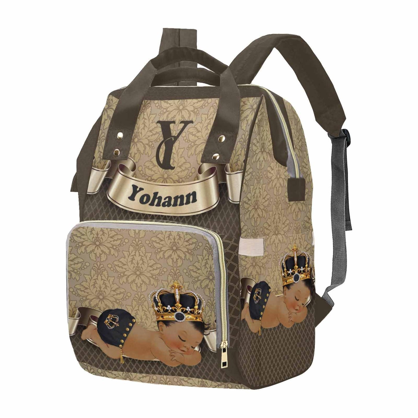 M Yescustom Custom Diaper Bag Backpack With Name, Baby Bags Travel Diaper Backpack For Dad Mom, Insulated Pockets Portable Nappy