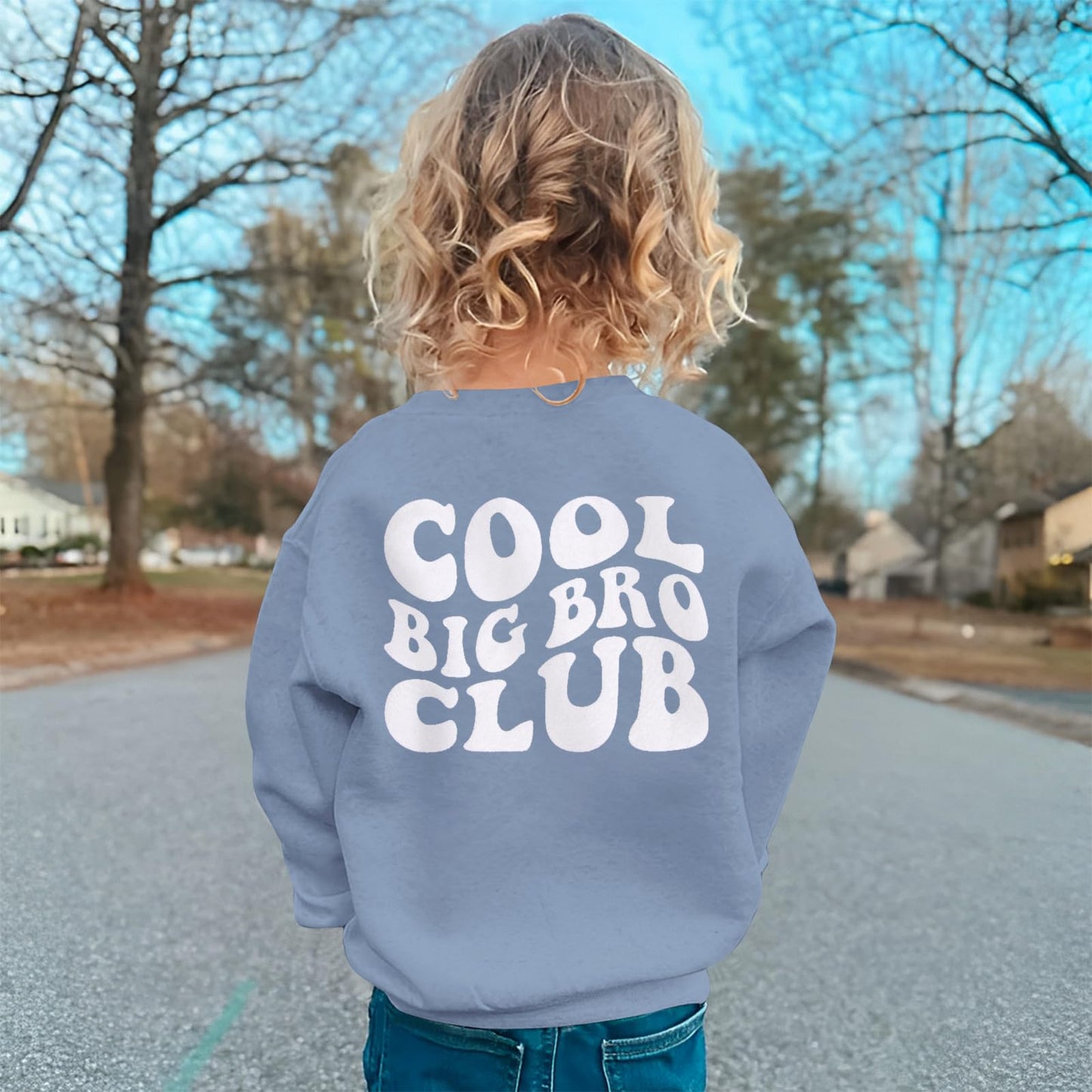 Boutikome Big Brother Sweatshirt Toddler Baby Boy Cool Big Bro Club Shirts Announcement Pullover Long Sleeve Fall Tops(Blue,18-2