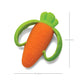 Infantino Lil Nibbles Textured Silicone Baby Teether - Sensory Exploration and Teething Relief with Easy to Hold Handles, Orang