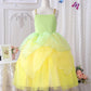 Tyhtym Princess Tiana Costume For Girls Princess And The Frog Cosplay Dress Up Toddler Halloween Birthday With Accessories (Gree