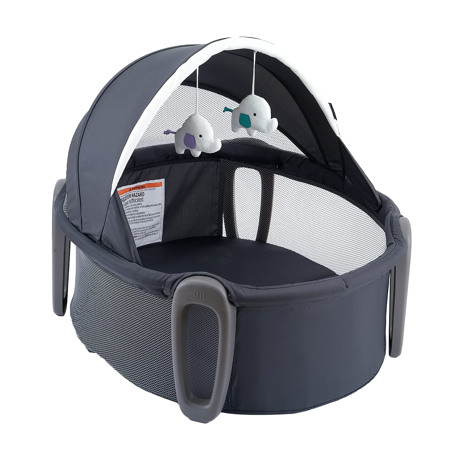 Pamo Babe Portable Bassinet And Play Space Baby Dome With Toys And Canopy Travel Crib For Newborn