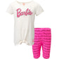 Barbie Little Girls Graphic T-Shirt And Shorts Outfit Set Pink/White 5