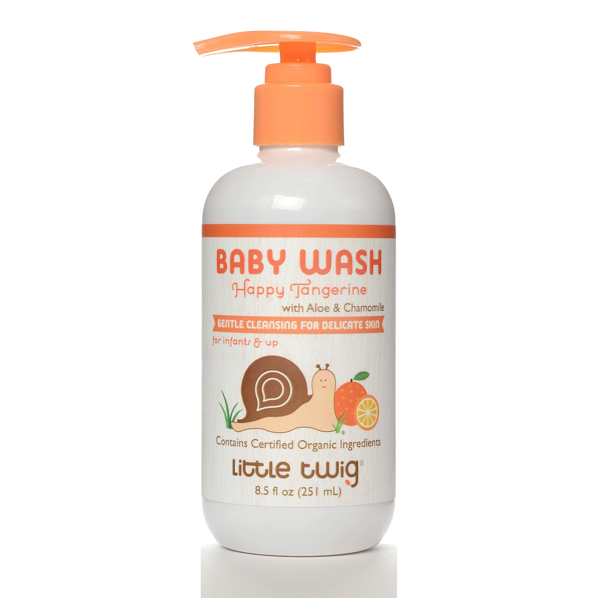 Little Twig Baby Wash, Natural Plant Derived Formula, Tangerine, 8.5 Fl Oz