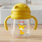 LuvLap Joy Anti Spill Sipper for Kids with Twin EasyGrip Handles, 270 ml, Sippy Cups with Soft Silicone Straw, Training Cup for