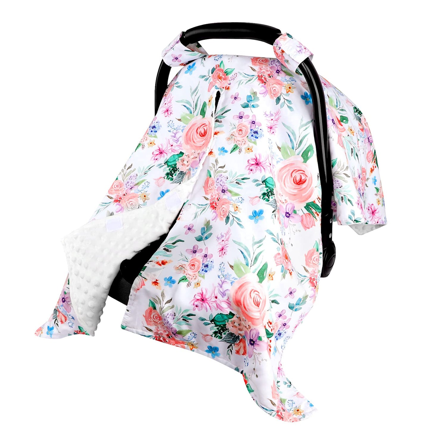 Baby Car Seat Cover, Peekaboo Opening Winter Car Seat Canopy For Baby Girls Boys, Mom Nursing Breastfeeding Covers, Blanket For