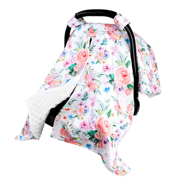 Baby Car Seat Cover, Peekaboo Opening Winter Car Seat Canopy For Baby Girls Boys, Mom Nursing Breastfeeding Covers, Blanket For