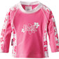 Baby Banz Girls' Upf 50+ Long Sleeve Rash Guard, Pink Floral, 6-12 Months