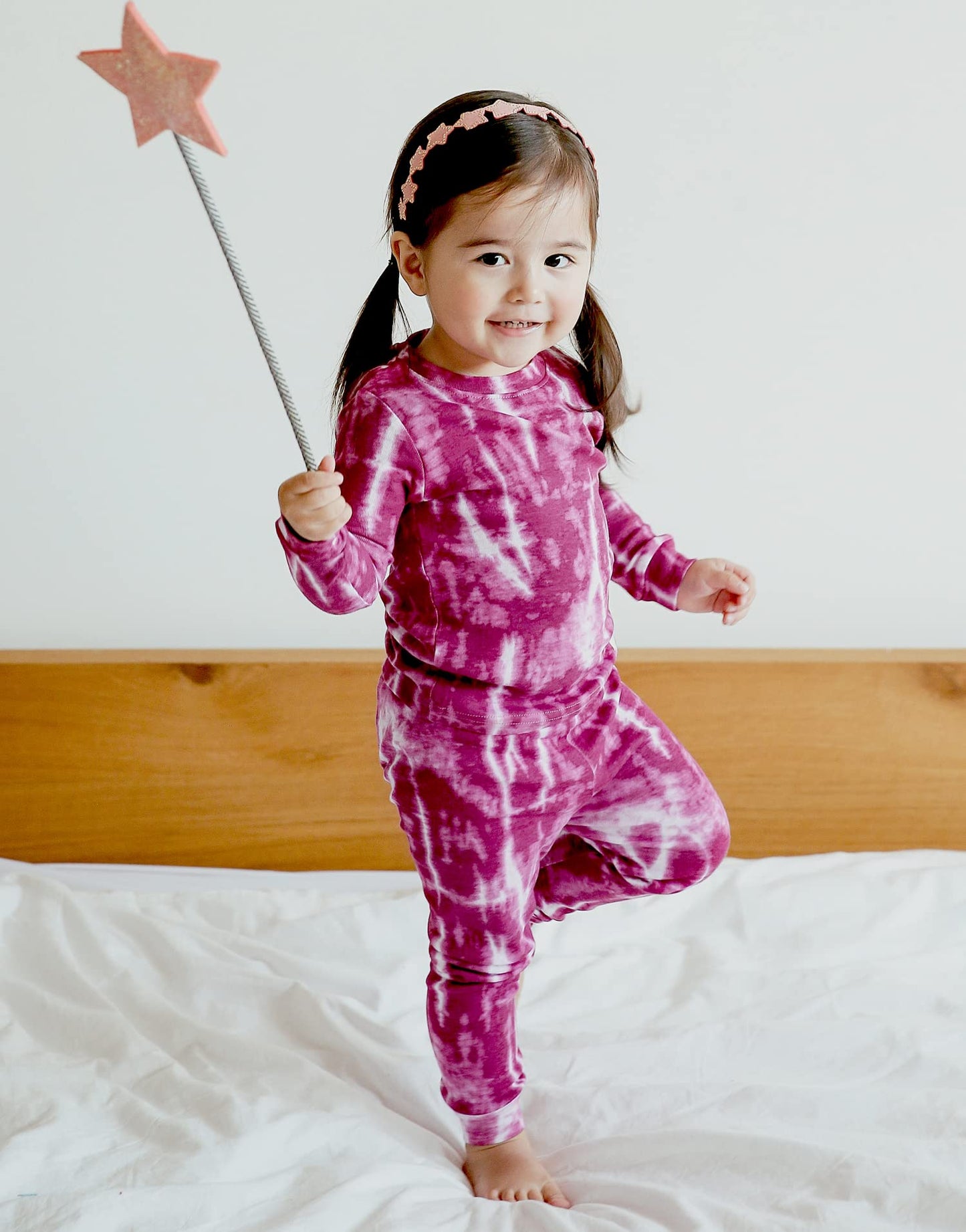 Vaenait Baby 100% Cotton Sleepwear Pajamas 2Pcs Set Tiedye-Thunderplum-256 Xs