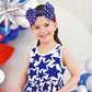 Oneninedream Patriotic 4Th Of July Hair Accessories For Baby Girls: Toddler Headband With American Flag Bow, White Stars In Red,