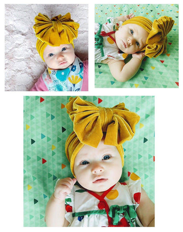 Insowni 10 Pack Solid Stretchy Velvet Big Bow Wide Headbands Headwraps Accessories For Baby Girls Toddlers Newborns Infants Kids