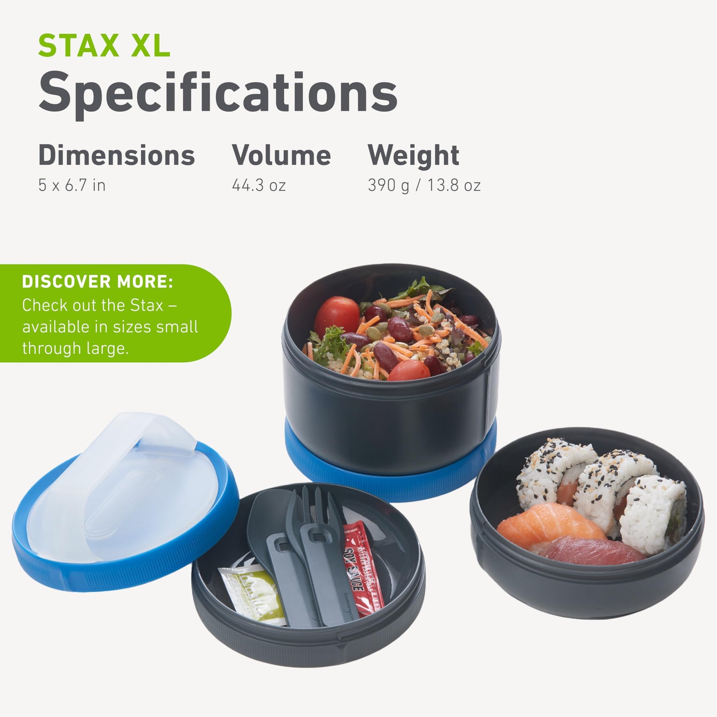 Humangear Eat System, White/Green, Xl