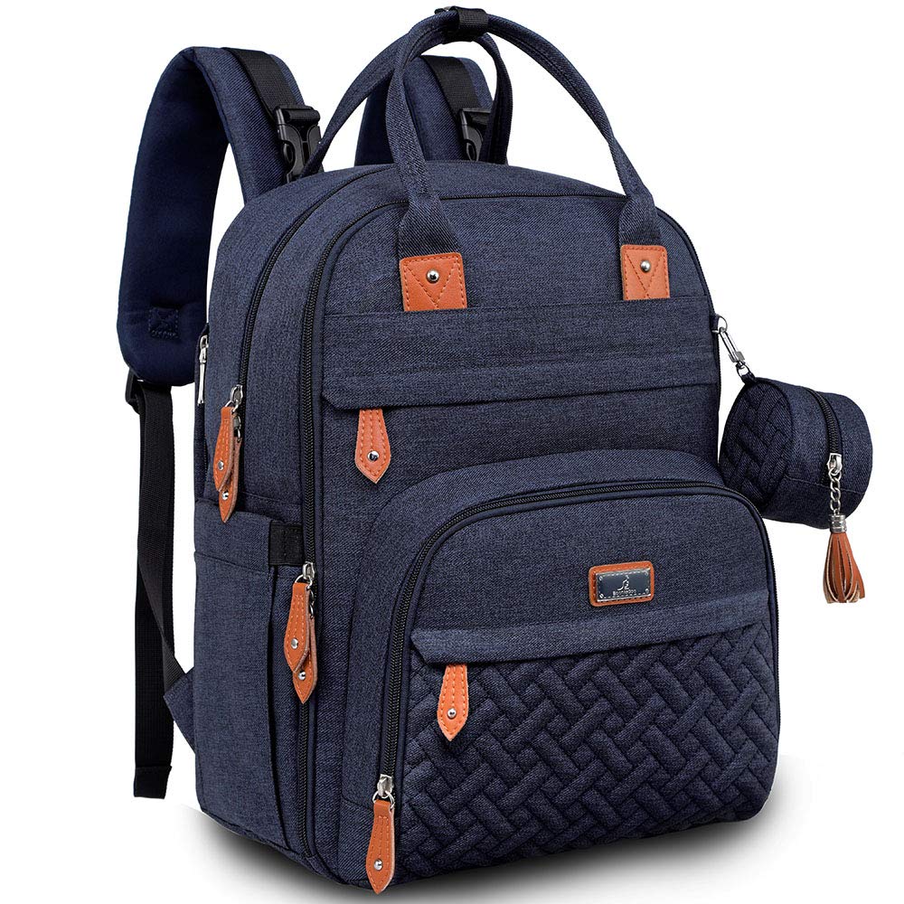 BabbleRoo Diaper Bag Backpack - Baby Essentials Travel Tote - Multi Function Water Resistant Diaper Bag, Travel Essentials Baby
