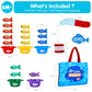 Gacoman Montessori Toys for 1 Year Old Boy Girl Birthday Gift- Cloth Fishing Game for Toddler1-3 for Grandkids with Stacking Cup