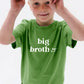 Sanixjoo Big Brother Shirt Toddler Baby Boys Promoted To Big Brother T-Shirt Announcement Short Sleeve Sibling Outfit(Green,5-6Y