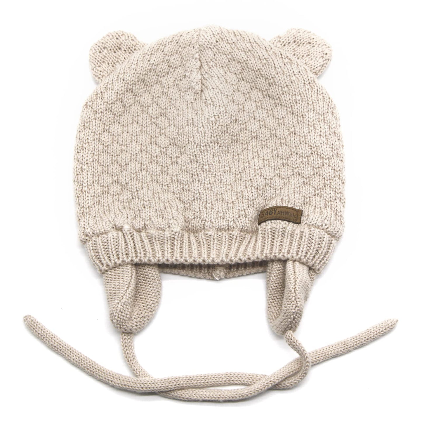 Duoyeree Kids Baby Hat Soft Warm Cable Knit Beanie Toddler Girl Fall Winter Hats(Apricot,0-6 Months)