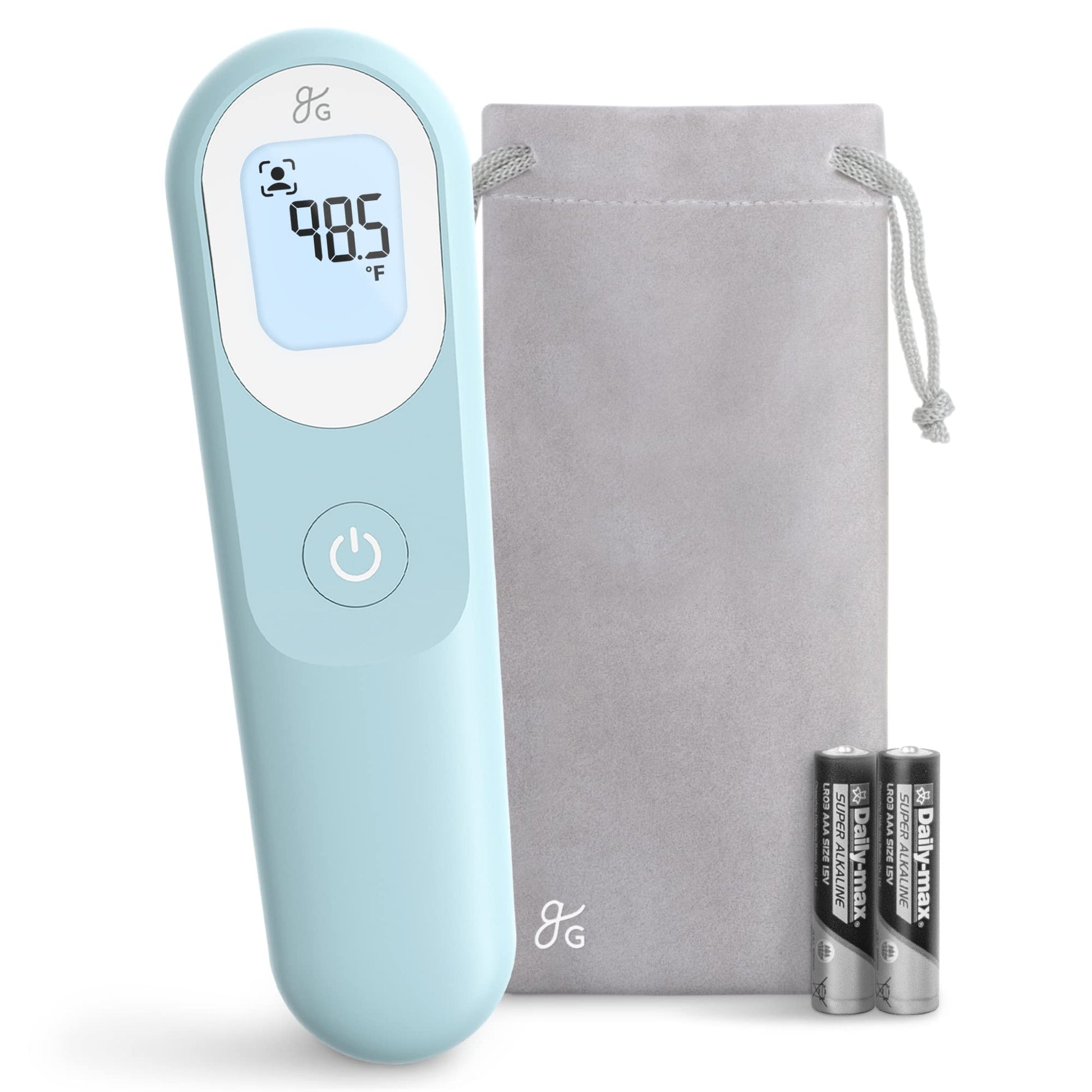 Greater Goods Accurate Digital Infrared Thermometer For Kids, Adults With Backlit Display, Designed In St. Louis, Powder Blue