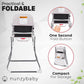 Nunzybaby Slim Foldable High Chair For Babies And Toddlers | Five Point Safety Belt | Collapsible High Chair | Easy Clean Highch
